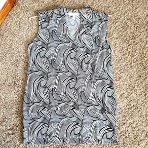 **Wavy Print Dressy Blouse